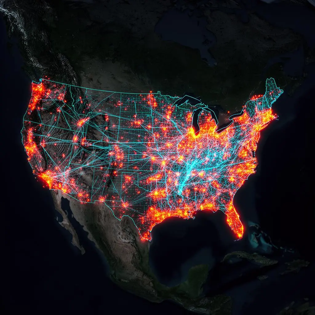 North America freight coverage heatmap