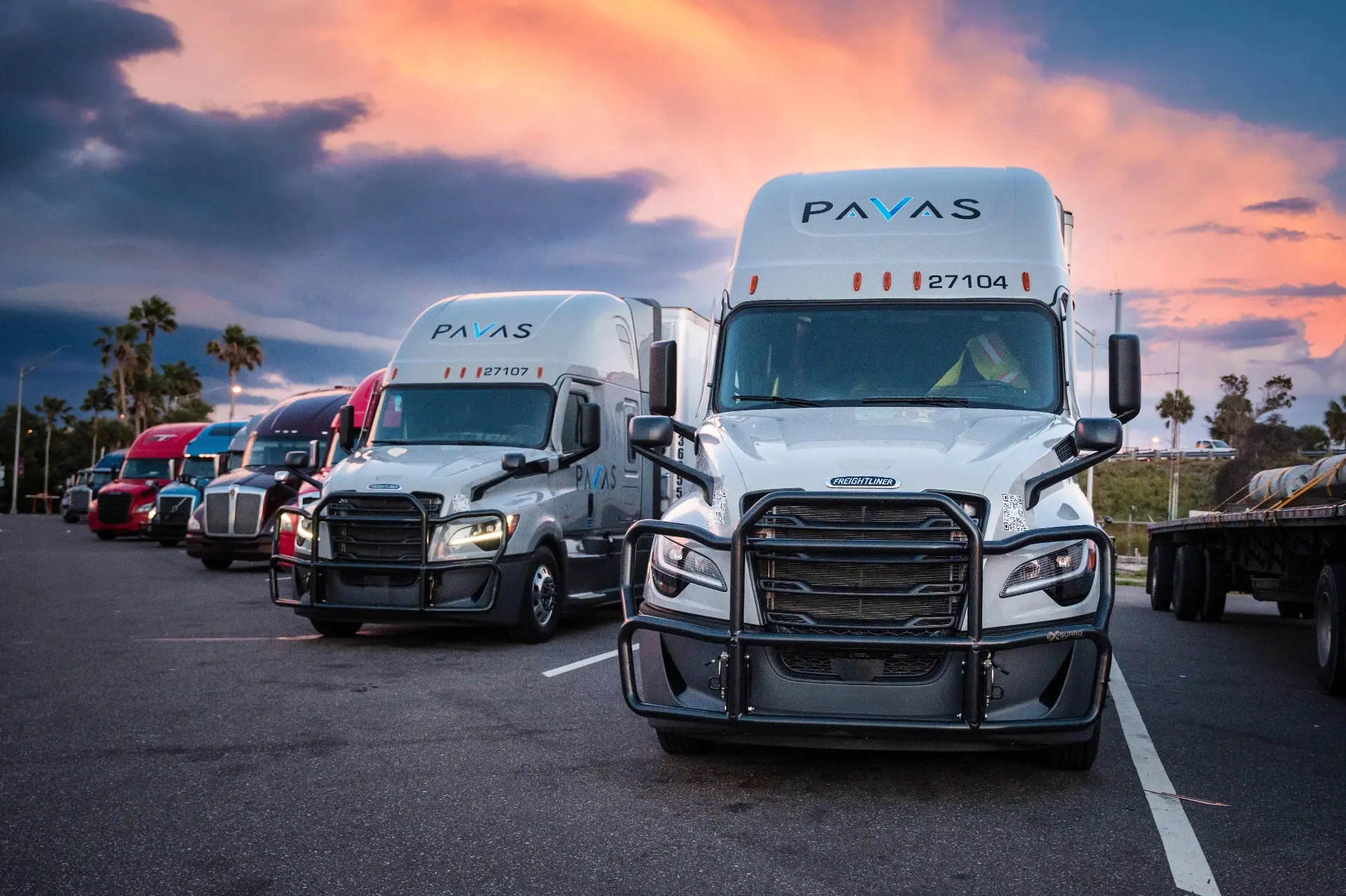 PAVAS trucks on the road